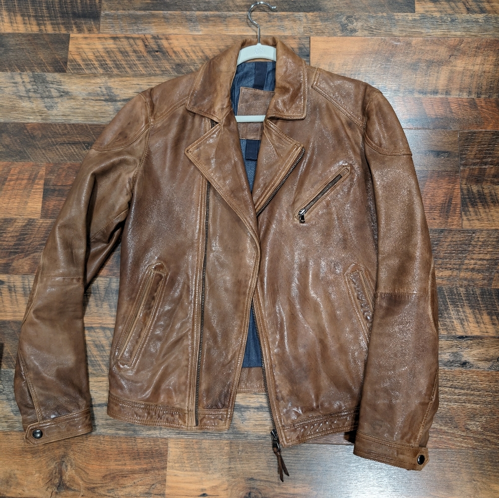Mango biker leather jacket brand new